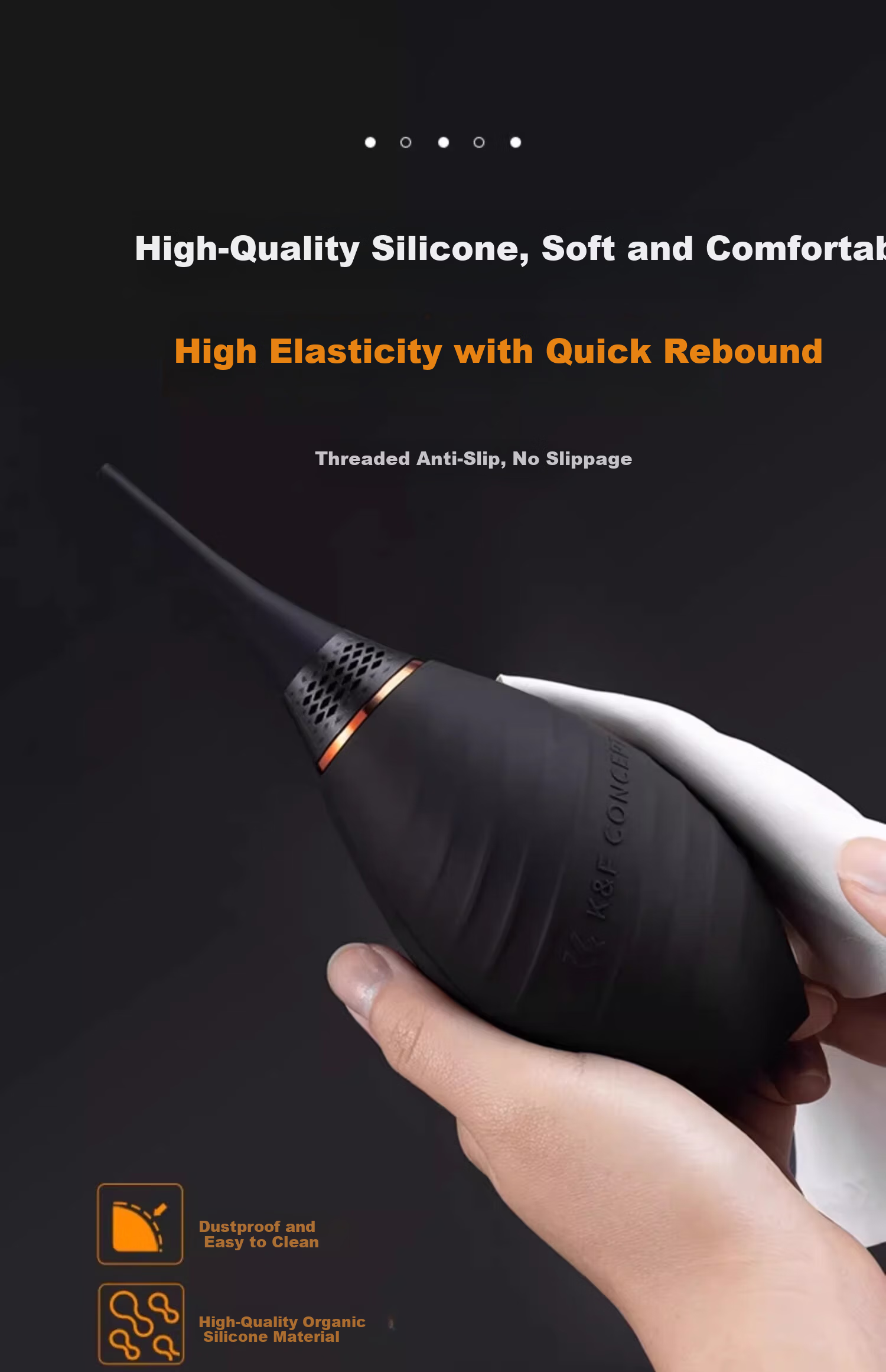 K&F CONCEPT Camera Air Blower Dust Cleaner Rubber Bulb Long Nozzle Lens Cleaning Tool for Keyboard and Figurines 15