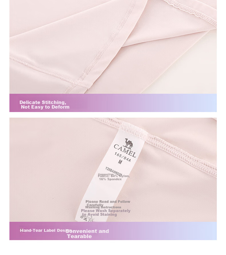 CAMEL Women's Ice Cooling Sports T-Shirt Quick-Dry Breathable Fitness Running Short Sleeve Y26BAWL6025 Dream Pink S 23