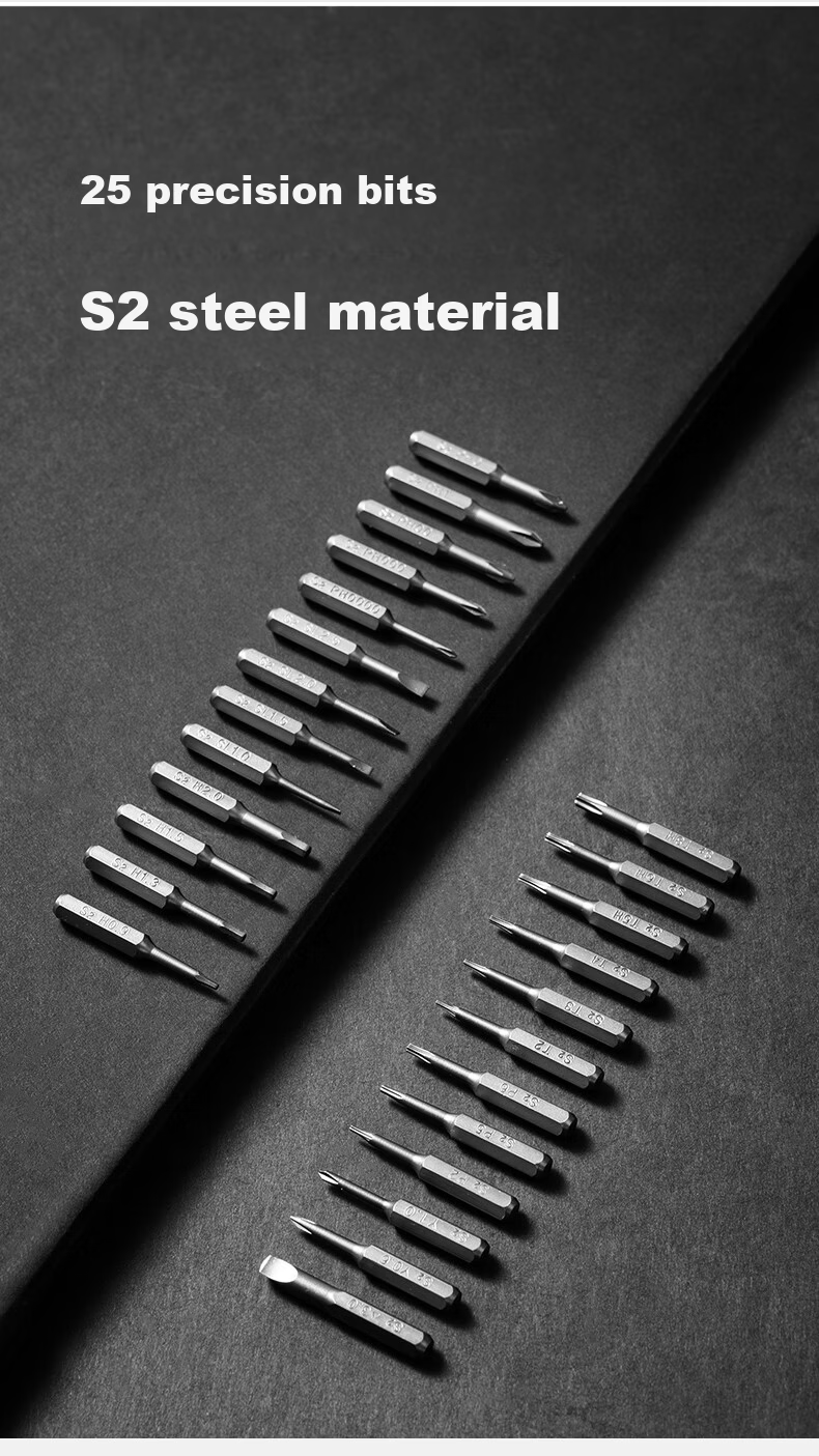 Deli Household Electric Screwdriver Set with 25 Precision Screwdriver Bits and Marker Pen Design 6