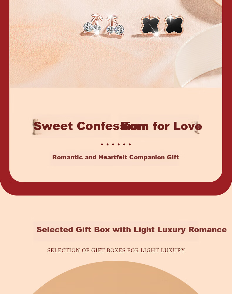 Qijun Light Luxury Weekly Stud Earrings for Women Elegant Commuter Earrings Set 520 Gift for Girlfriend Wife 4