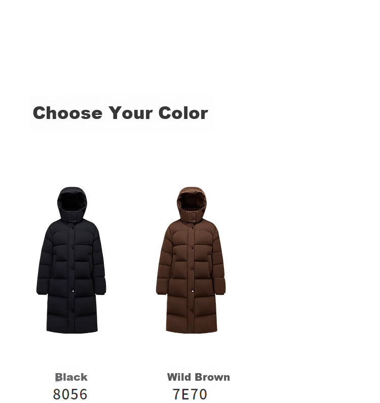 Bosideng Off-Season Winter Fashion Casual Soft Comfortable Long Loose Thick Down Jacket with Detachable Hood 12