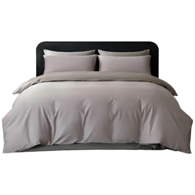 Jiting 60s Luxury Cotton Satin Bedding Set 4-Piece Pure Cotton Classic Gray for 1.5/1.8m Bed