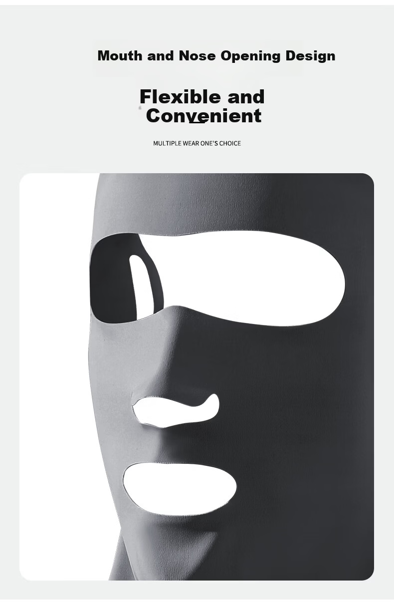 Nanjiren Sun Protection Face Mask for Men and Women Summer Thin UV Protection Outdoor Cycling Driving Face Bikini Dark Gray 2