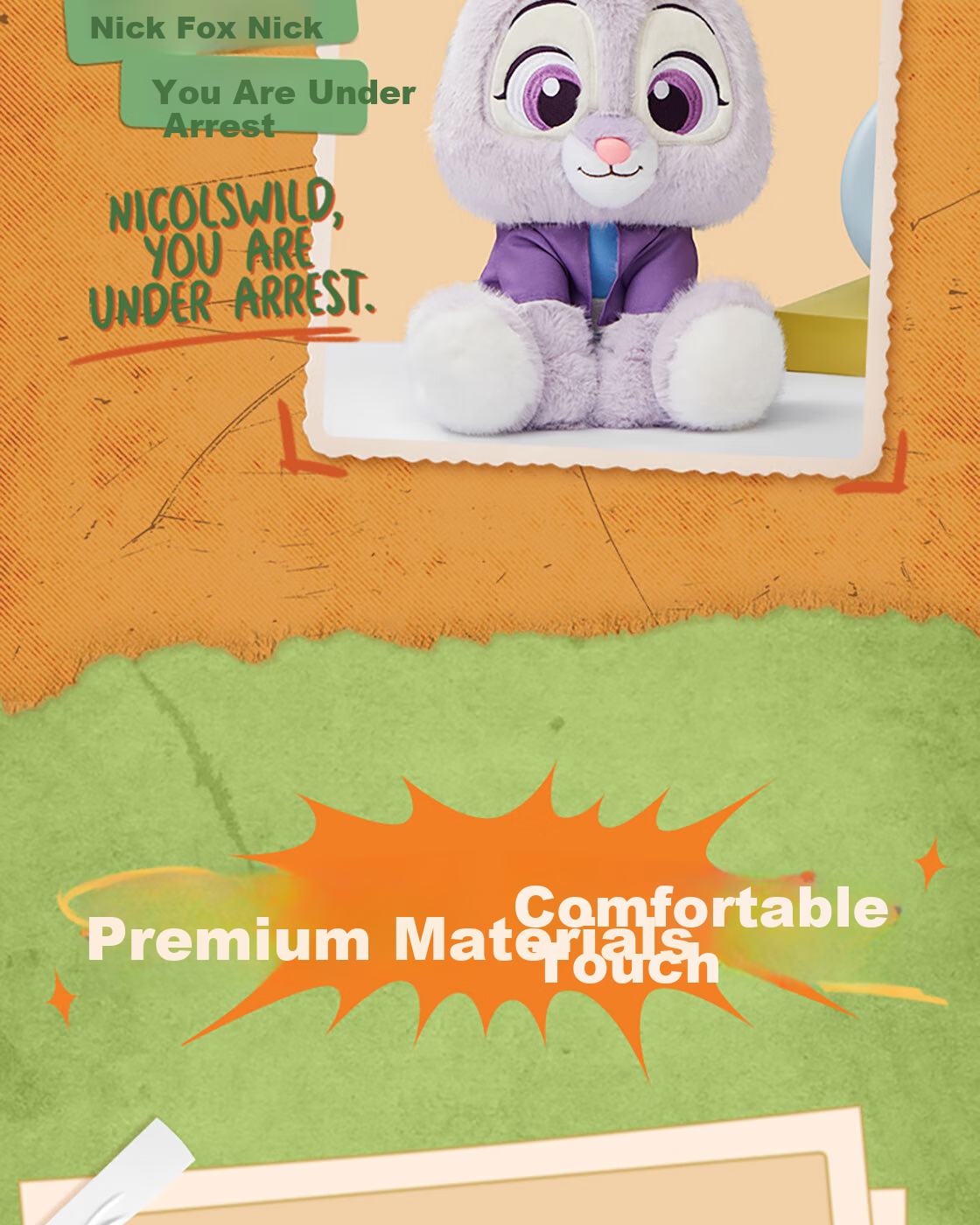 MINISO Disney Zootopia Nick No.10 Costume Sitting Plush Toy Birthday Gift 4