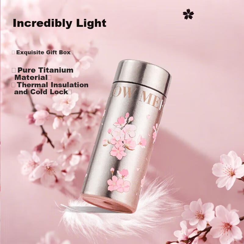 Sidomi Mini Titanium Insulated Mug Women's Portable Pocket Coffee Cup Practical 520 Valentine's Day Birthday Gift for Girlfriend