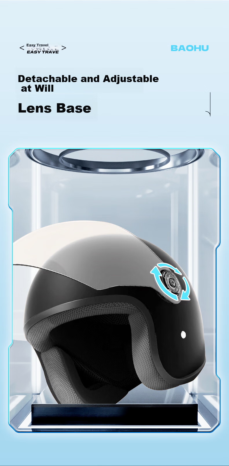 BAOHU Electric Vehicle Helmet 3C Certified Unisex Four-Season Adult Motorcycle Full Face Helmet 301 Midnight Black Winter Warm Full Helmet 10