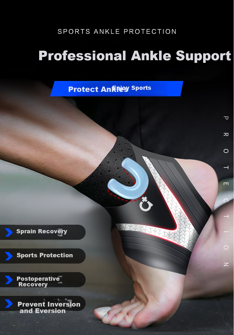 DISHU Ankle Brace Support for Sprained Ankles Ligament Injury Stabilizer Sports Basketball Protective Gear [Pair] 1