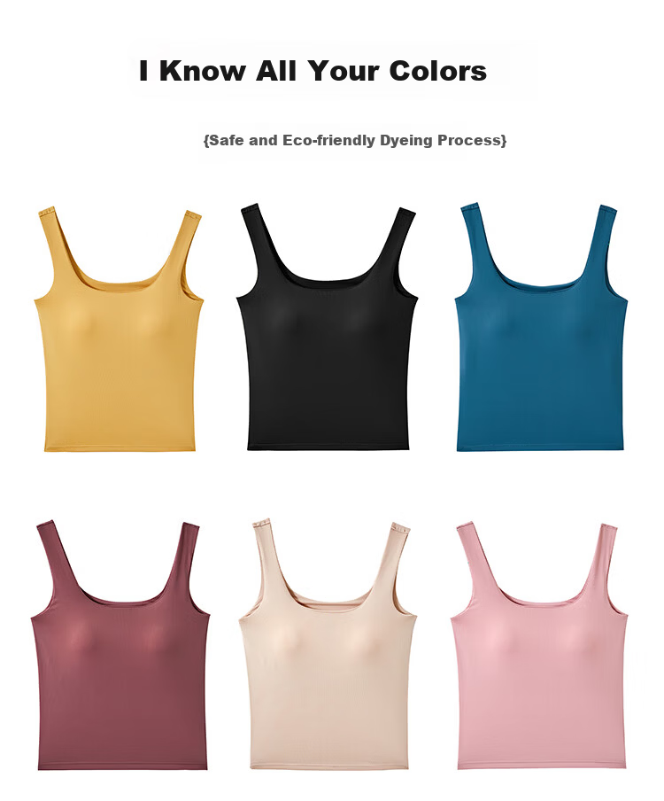 Langsha Women's Ice Silk Padded Camisole Bra Integrated Thin Summer White Sports Underwear 9