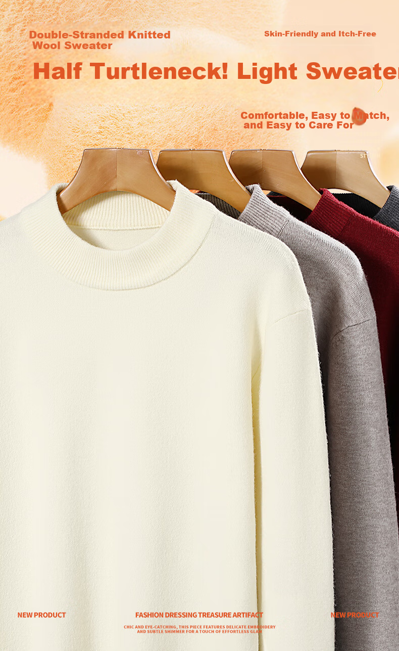 JEEP SPIRIT 2025 Winter New Warm Knitted Sweater Men's Business High-End Casual Mid-Young Luxury Wool Sweater 2