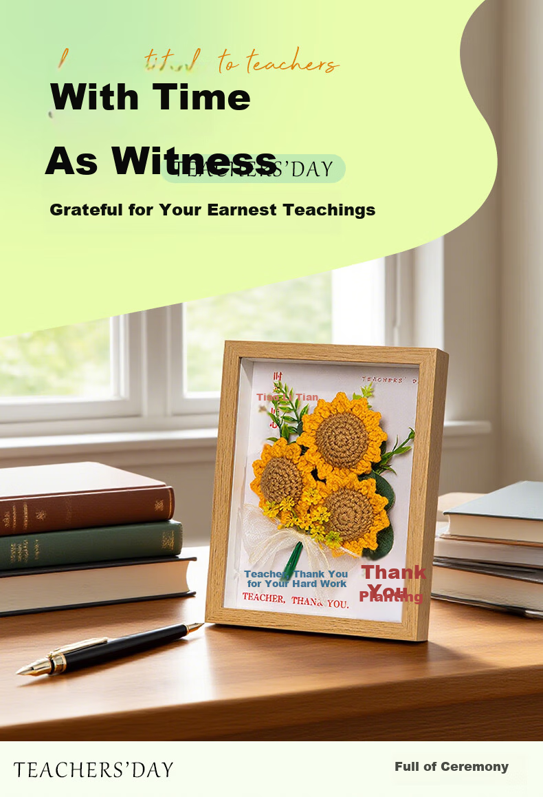 Kongsheng Thank You for Nurturing Bouquet Photo Frame Ornament Practical Gift for Teacher Birthday Present 1