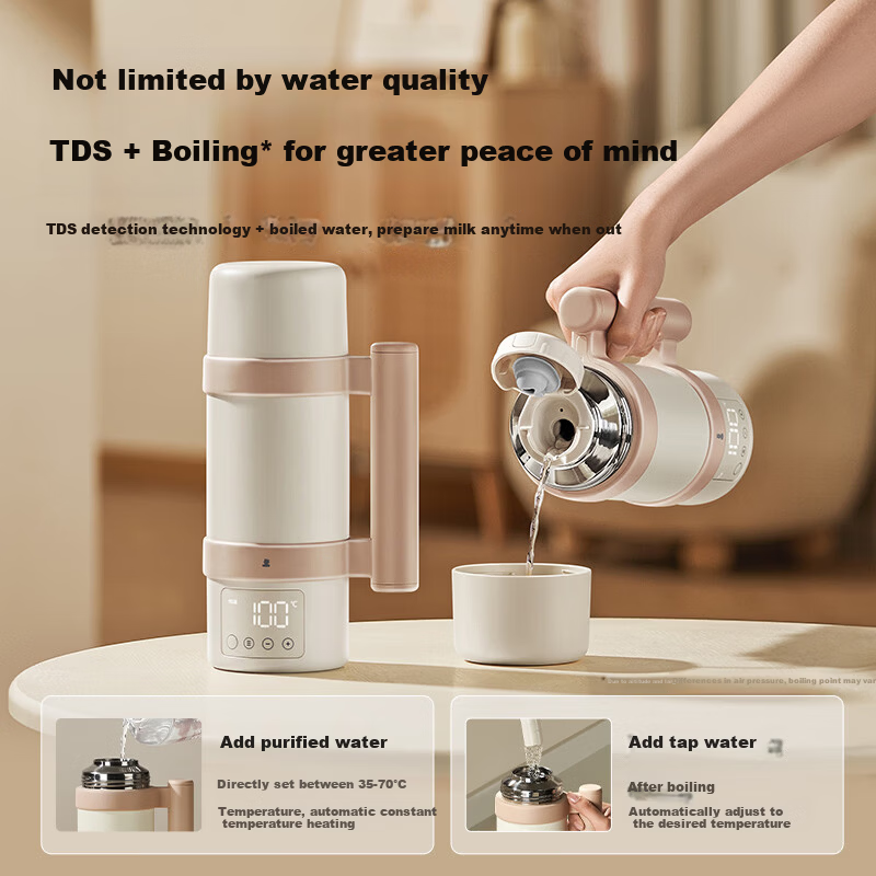 Little White Bear Portable Thermostatic Kettle Baby Insulated Children's Water Cup Milk Preparation Electric Heating Cup Boilable 5082B