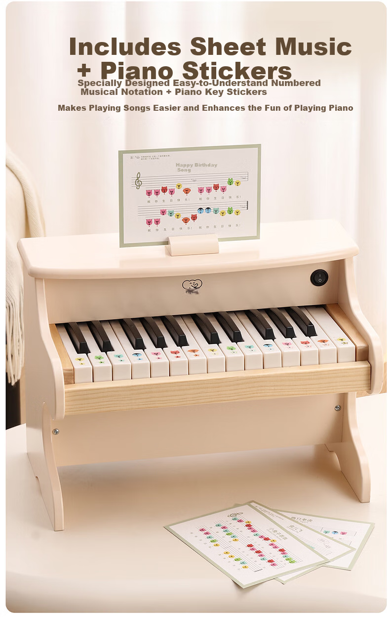Figani Children's Piano Toy for Girls Baby Infant Musical Instrument High-end Practical Electronic Keyboard Gift Box Birthday Present 6
