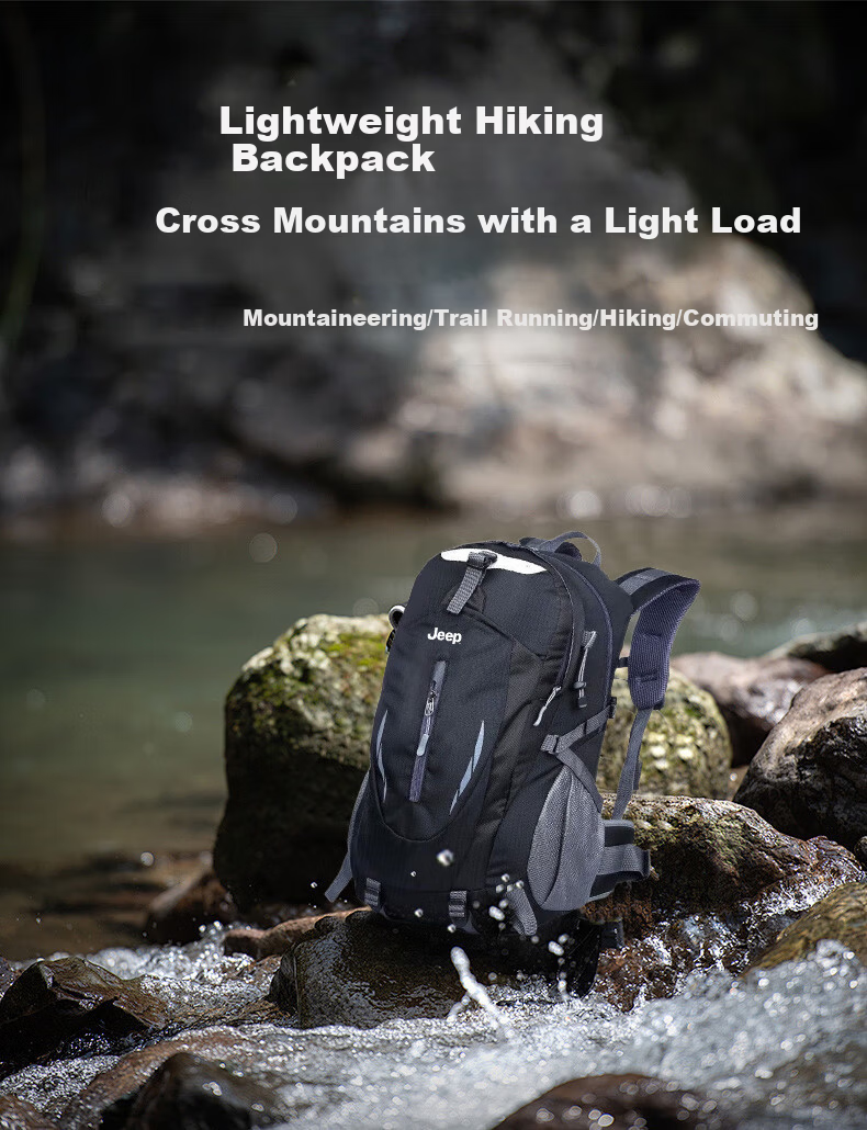 JEEP Outdoor Hiking Backpack Professional Multifunctional Sports Bag Large Capacity Lightweight Water-Resistant Travel Bag for Men 1