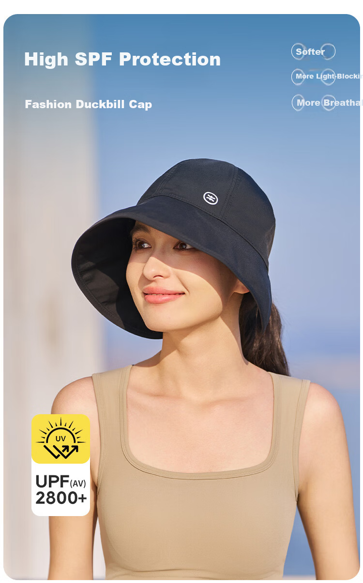 Zhenxiang Women's Summer Bucket Hat Versatile Sun Protection UV Shield Face Covering Small Black B956 1
