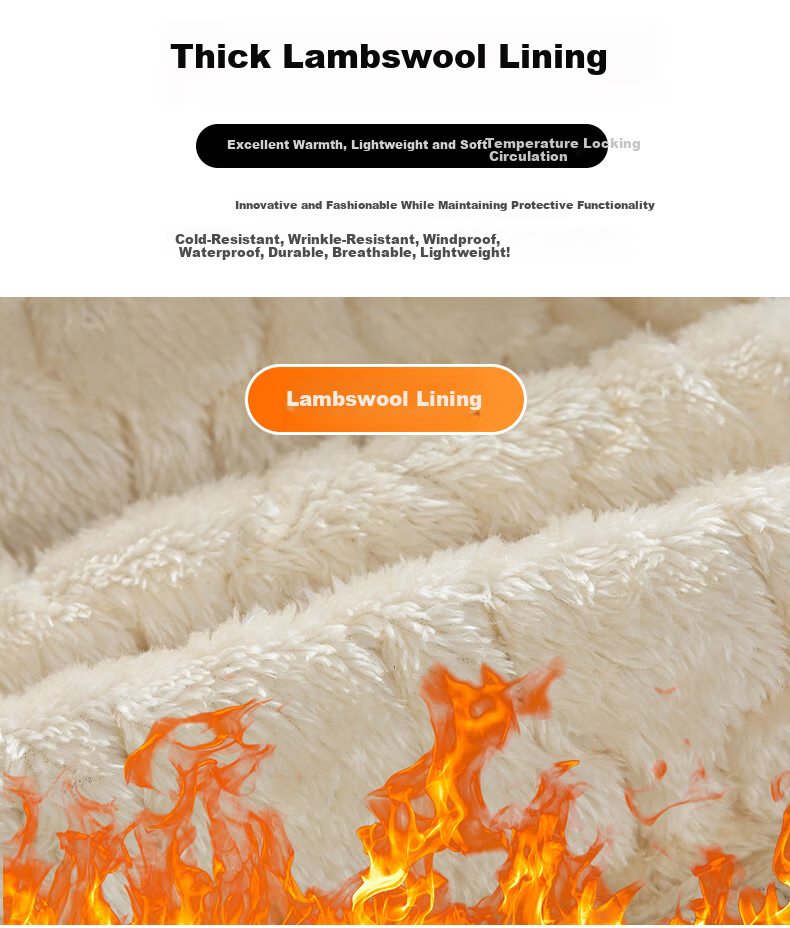 LangSha Women's -30°C Fleece-Lined Lamb Wool Ski Pants Windproof Thick Thermal Snow Pants for Northeast Snow Region 3
