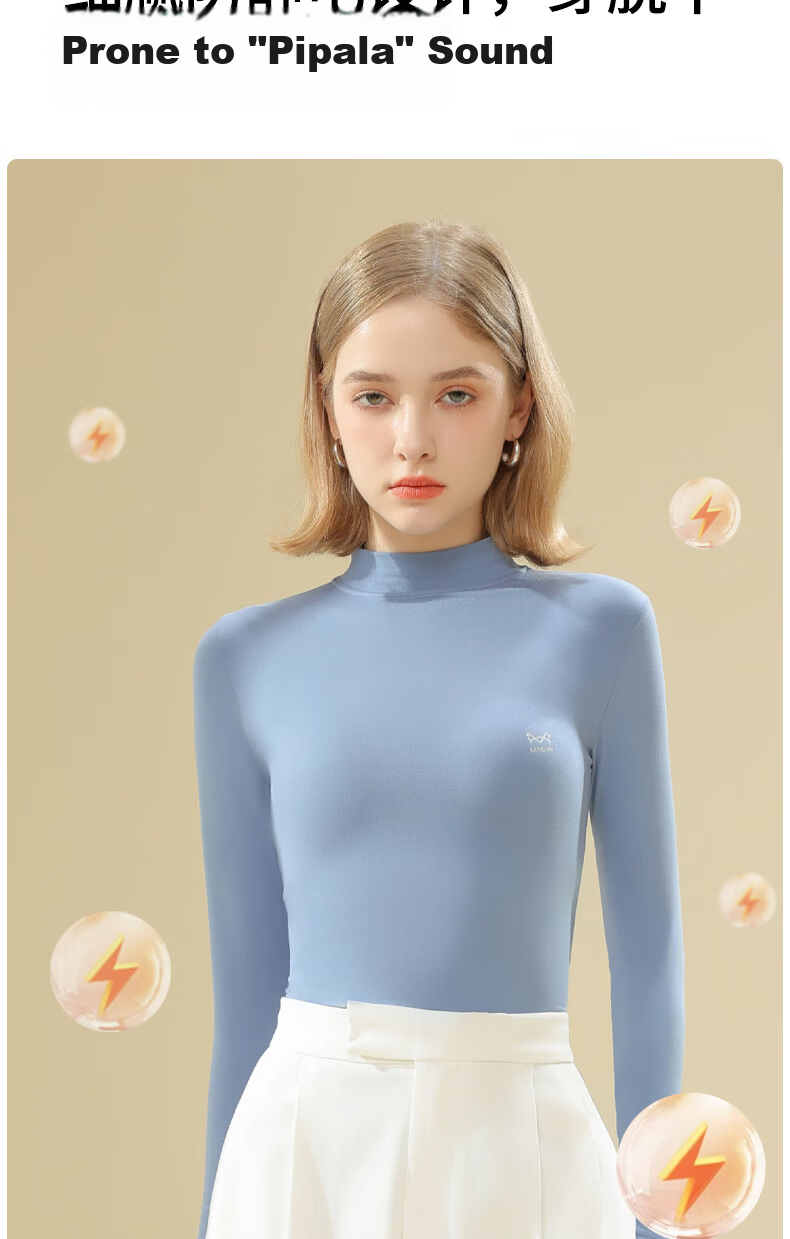 MiiOW Women's Autumn Winter Turtleneck Slim Fit Thermal Long Sleeve Black Base Layer 2025 New Arrival 4