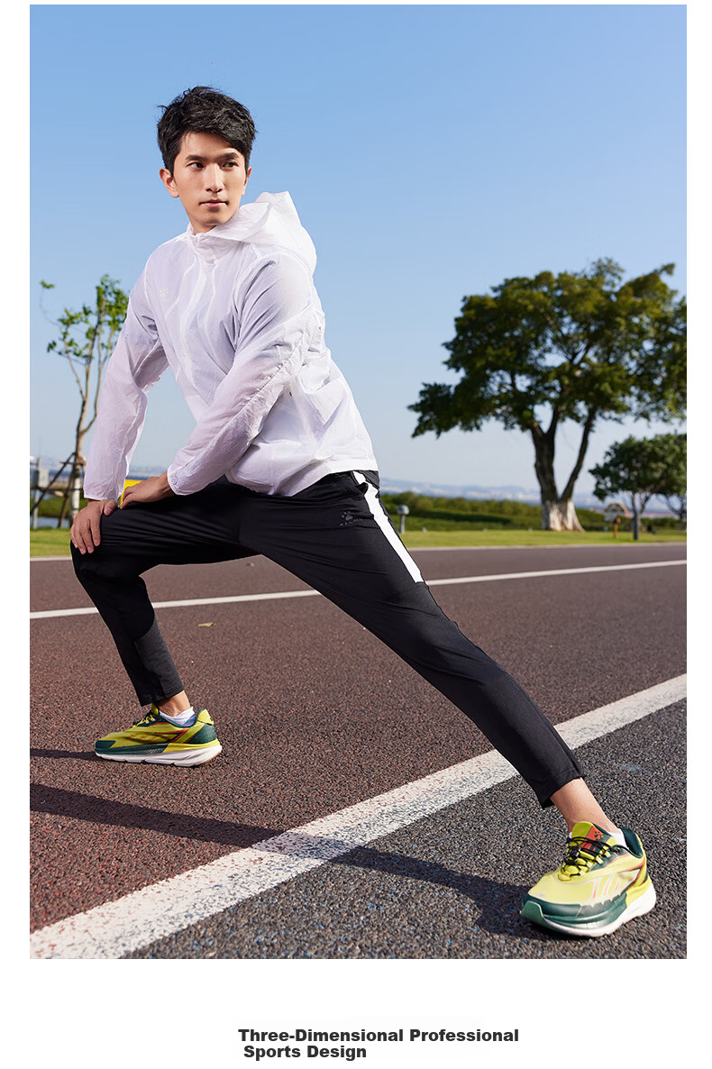 KELME Men's Sports Pants New Summer Thin Professional Football Training Running Fitness Tapered Pants Agate Black L 5