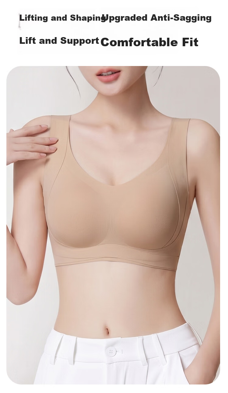GRACEWELL [Lift And Support to Prevent Sagging] Thin Large-Bust Minimizer Women's Underwear, Seamless Foundation Bra, Side Support Brassiere 8