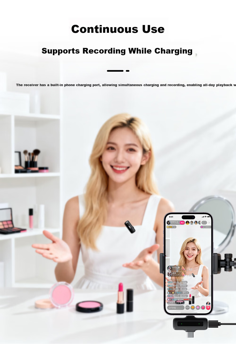 Aigo S35 Wireless Lavalier Microphone Live Streaming Recording Interview Outdoor Short Video Noise Reduction Charging Case Version 2-in-1 Advanced Edition [New] 8