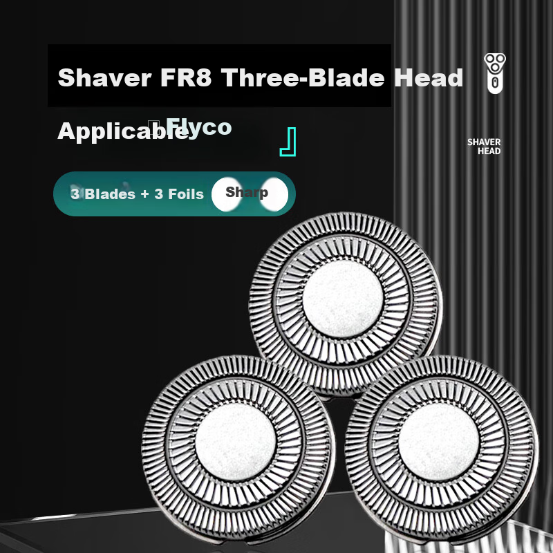 Jingba Replacement Shaver Heads for Flyco FS903/FC891/923/372 Electric Razor FR8 Three-Blade Accessories Blades and Foil
