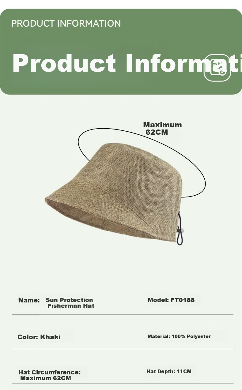FitonTon Women's Summer Sun Protection Hat UV Protection Travel Simple Bucket Hat Face Shield Anti-Sunburn 7