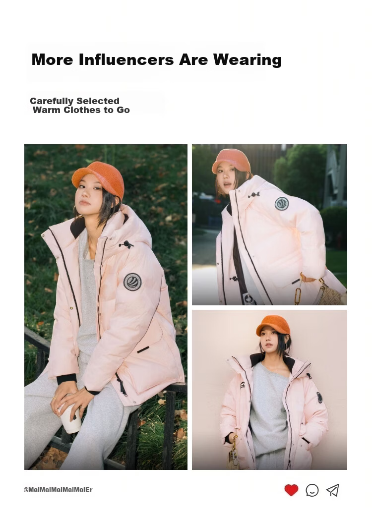 Bosideng Off-Season Women's Thickened 90% Goose Down Hooded Fashion Versatile Casual Jacket 19