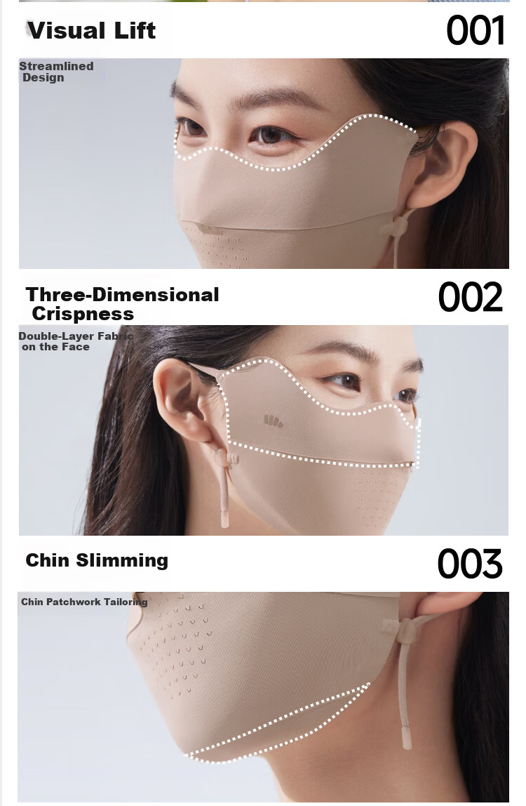 Beneunder Lightweight Breathable Sunscreen Face Mask Facekini High-Value Cycling Face Cover Green 11