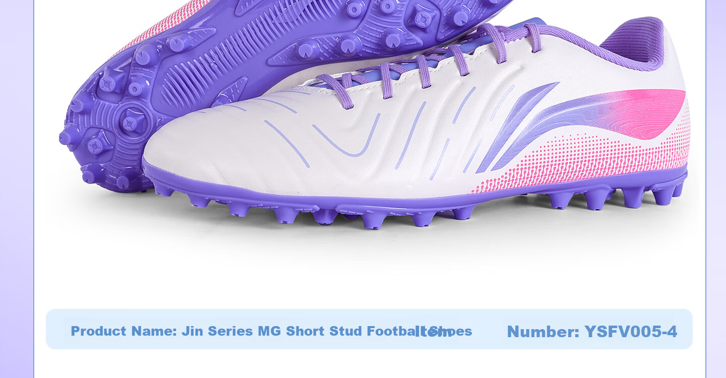 Li-Ning Football Shoes Adult MG Short Studs Unisex Youth Student Professional Competition Training Non-Slip Sports Cleats Size 39 19