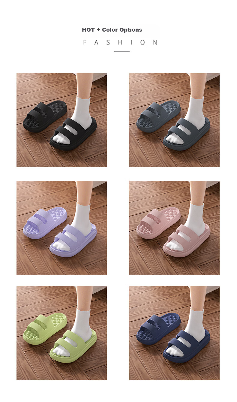 She Enjoy Cooling Slippers Unisex Home Bathroom Hollow Massage Cloud Walking Slippers 4