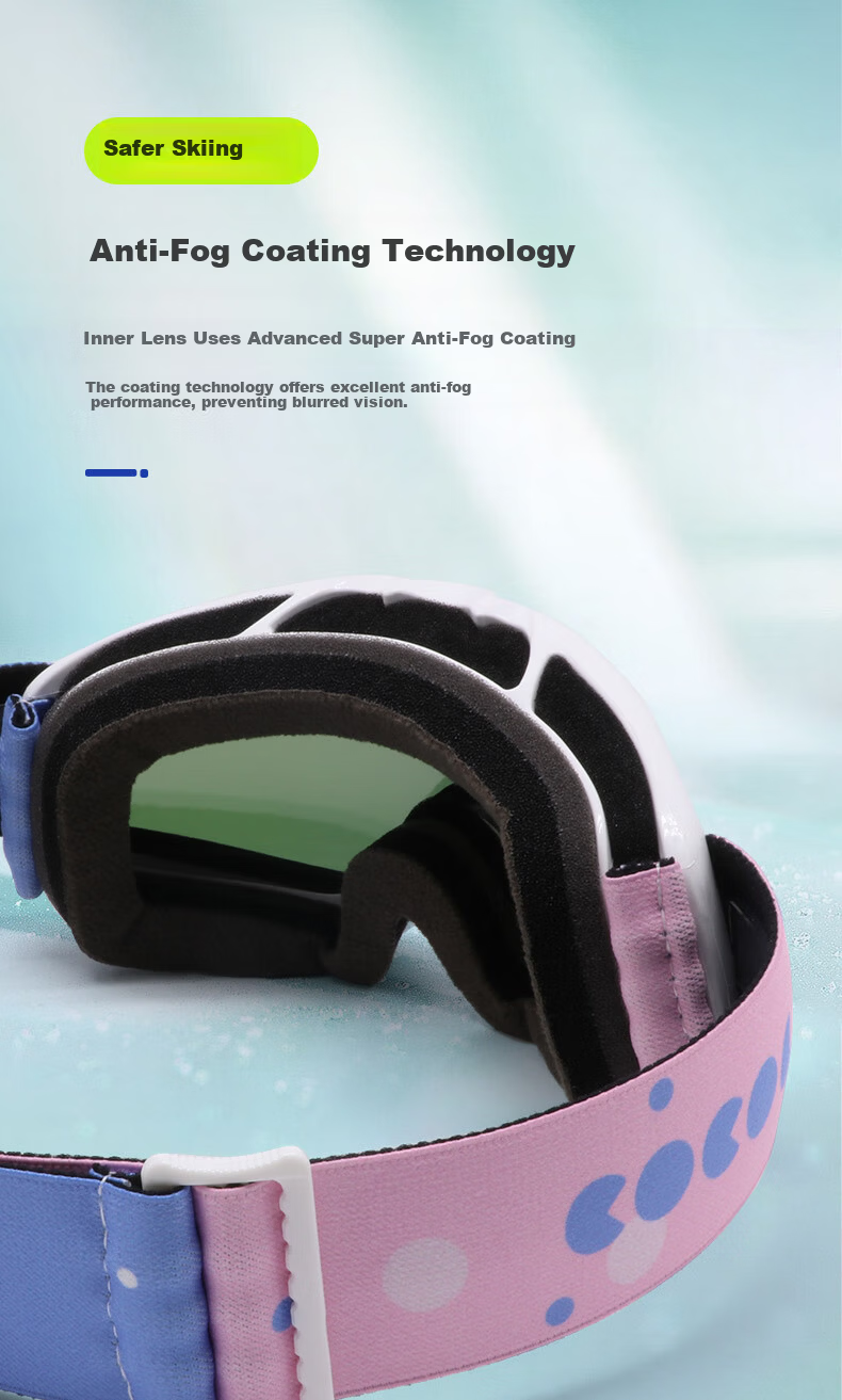 COCOLIC Kids Double-Layer Cylindrical Ski Goggles Anti-Fog Impact-Resistant Snowboarding Eyewear for Ages 2-6 CCL03B-C3203 5