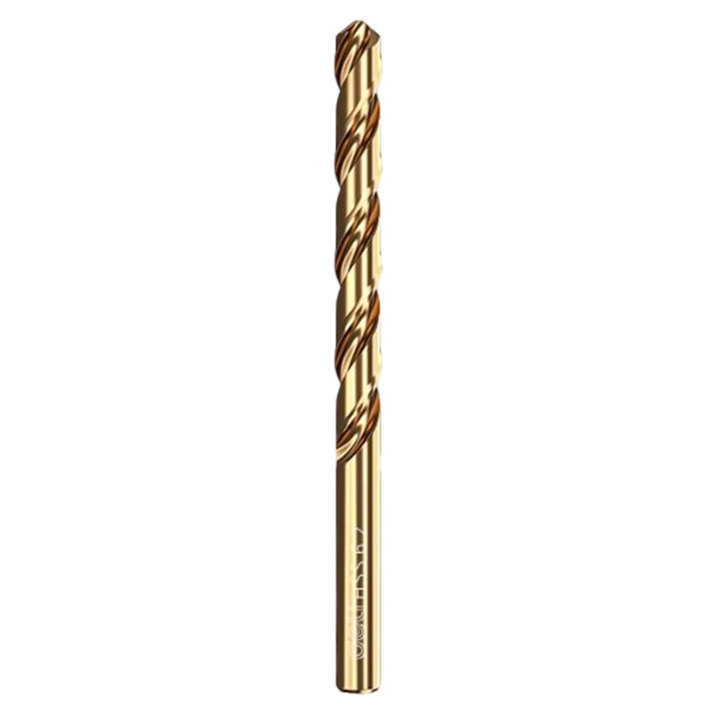 Deli 43 Twist Drill Industrial Grade Round Shank High Hardness Fast Drilling Stainless Steel Aluminum Alloy [6.2mm] 5 Pieces