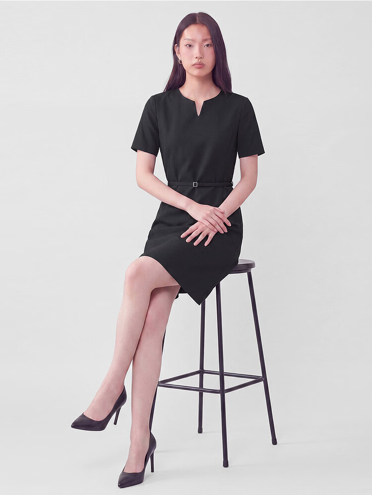 G2000 Women's 2026 Spring Summer Draped Short Sleeve Dress with Belt Comfortable Stretch Mall Edition 20