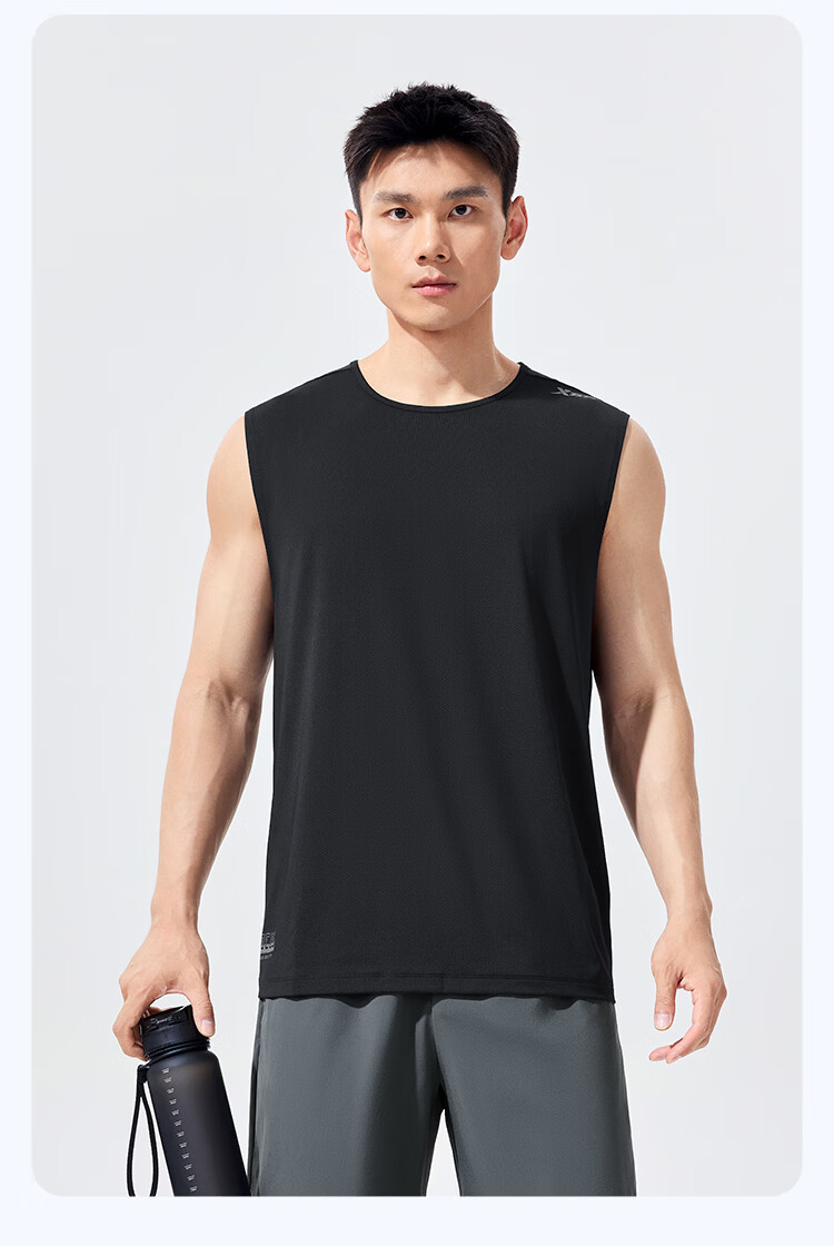Xtep Quick-Dry Vest | Men's Breathable Summer Fitness Sleeveless Ice Silk Basketball Training Tank Top Sports Vest Shirt 3