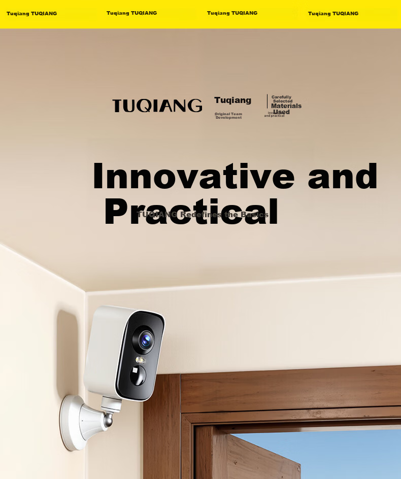 Tuqiang Wireless Battery-Powered WiFi Outdoor Home Security Camera, No Wiring, Rechargeable, Long Standby, No Drilling, Entrance Doorway Monitoring 13