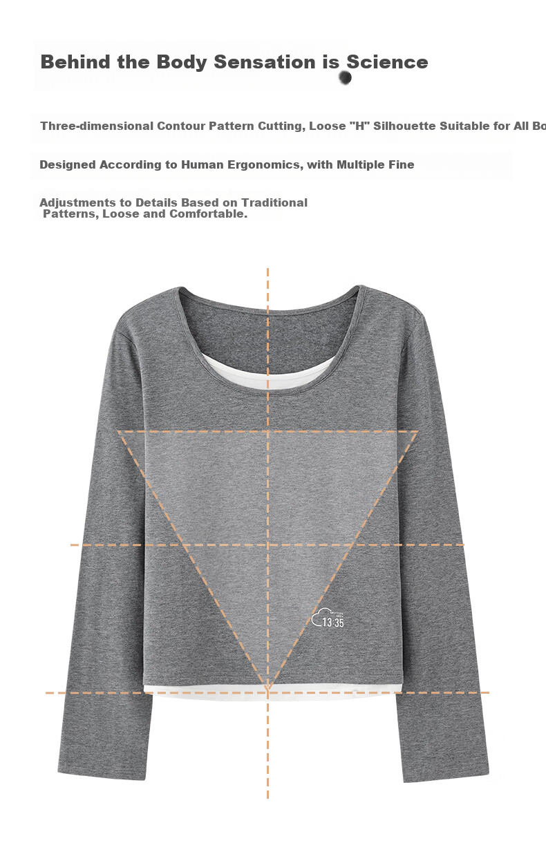 Yiershuang 100% Cotton Women's Sleepwear Spring Autumn Long Sleeve Round Neck Two-Piece Set Loose Homewear Suitable for Outdoor Wear 4