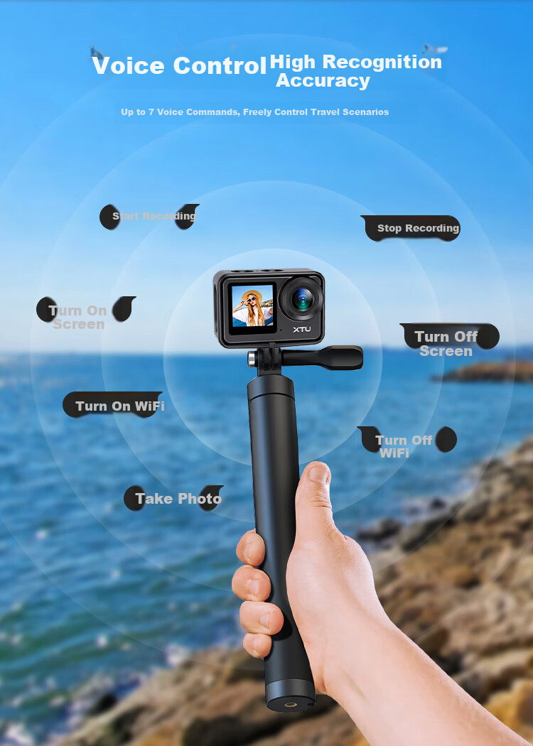 Xiaotu S6 Sports Camera 4K Super Stabilization Motorcycle DVR Outdoor Fishing Camera Bicycle Vlog Action Camera Official Standard Edition No Memory Card 11