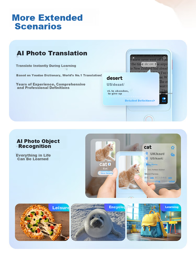 Youdao Listening Treasure E7Pro 64G [AI All-in-One Photo] English Learning Machine Listening and Reading Device Portable Listening Ear Training Study Machine Research Learning Machine Photo Learning M 9
