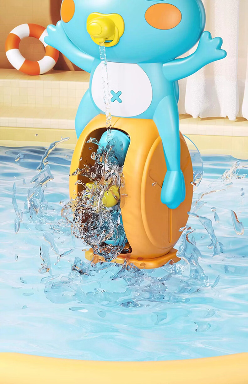 Licheers Baby Bath Toy Yellow Duck Water Play Infant Indoor Bathroom Shower Kids Boys Girls Popular Bathing Toy 5