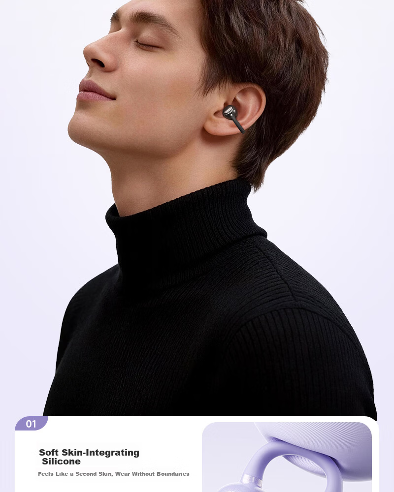 Yinbeiqi New ClipAir Wireless Bluetooth Earphones AI Translation Clip-On Bone Conduction Open-Ear Sports Earhooks for Apple Huawei 17