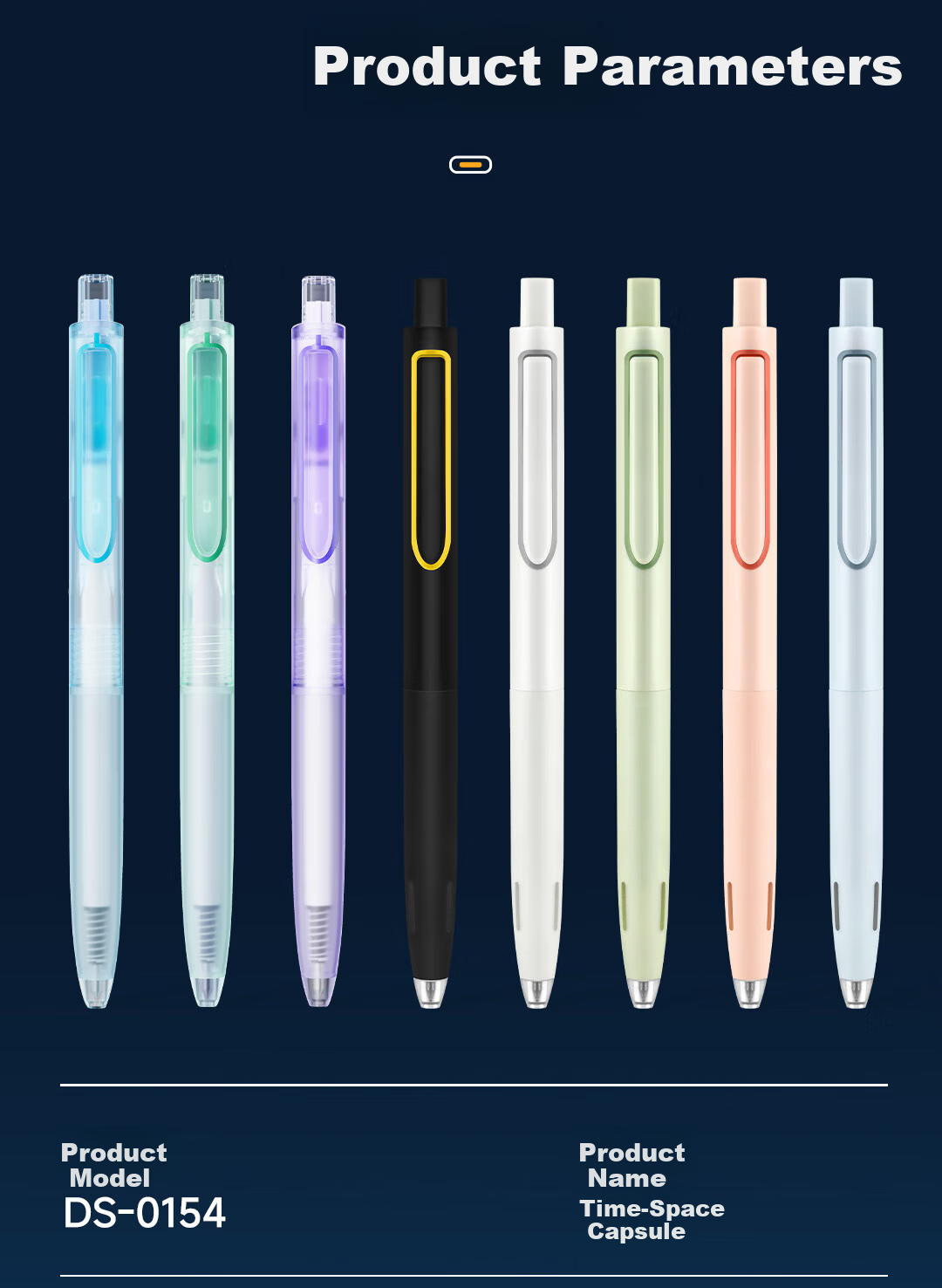 Dianshi Time Capsule Retractable Gel Pen High-Value Quick-Dry Bullet Tip 0.5mm Black Pen Student Homework Exam Signature Pen Back to School Season 0154 [6-Pack] 20