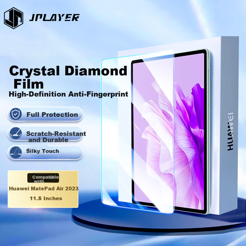 JPLAYER Tempered Glass Screen Protector for MatePad Air 11.5-inch, Full-Screen HD Anti-Fingerprint, Smooth, Drop-Resistant, Scratch-Resistant Tablet Film