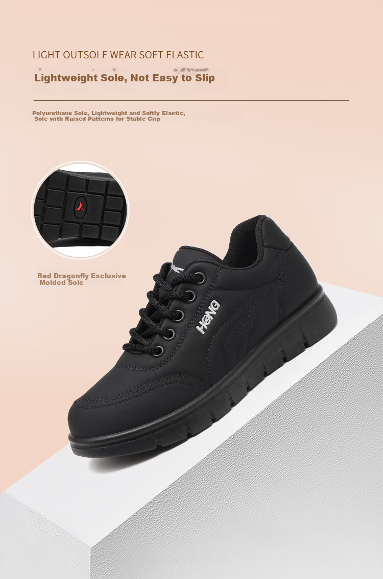 Red Dragonfly Women's Casual Autumn Flat Breathable Outdoor Sports Shoes WTB353341 Black Size 39 5