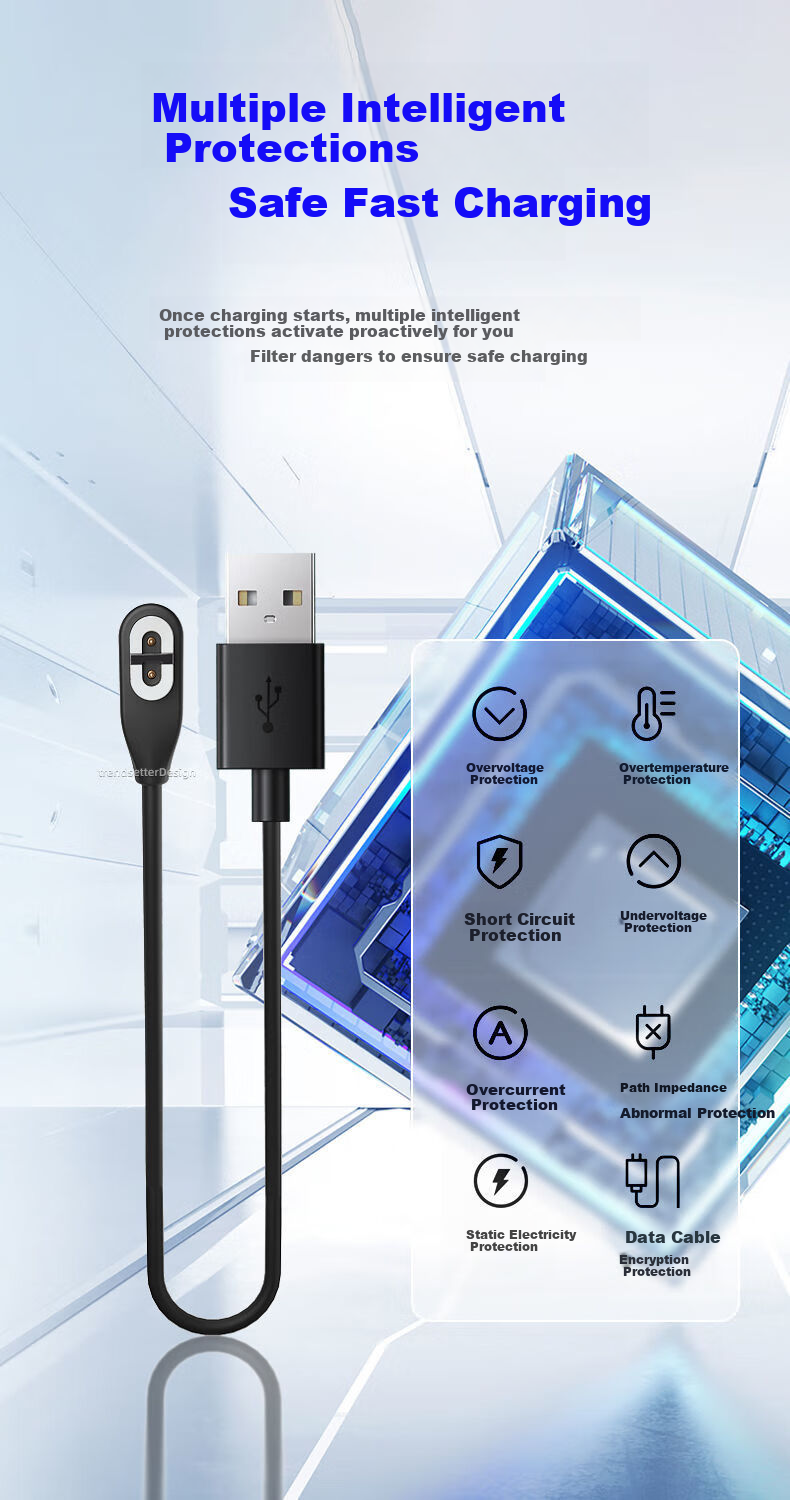 Trendsetter Magnetic Charging Cable for Shokz AS800/OpenRun Pro/S810/S803/ASC100/102 Bone Conduction Earphones Charger Power Cable 4