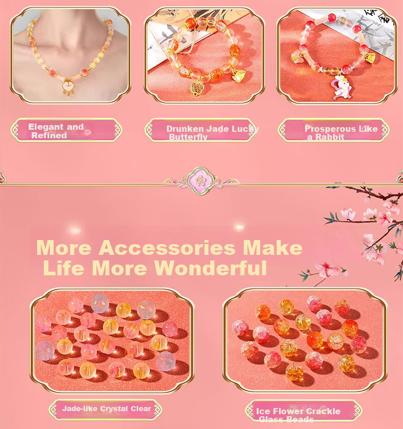 Luoli Girl Birthday Gift Children's Ancient Style Beaded DIY Bracelet Craft Kit for Girls Ages 7-14 Jewelry Box 4