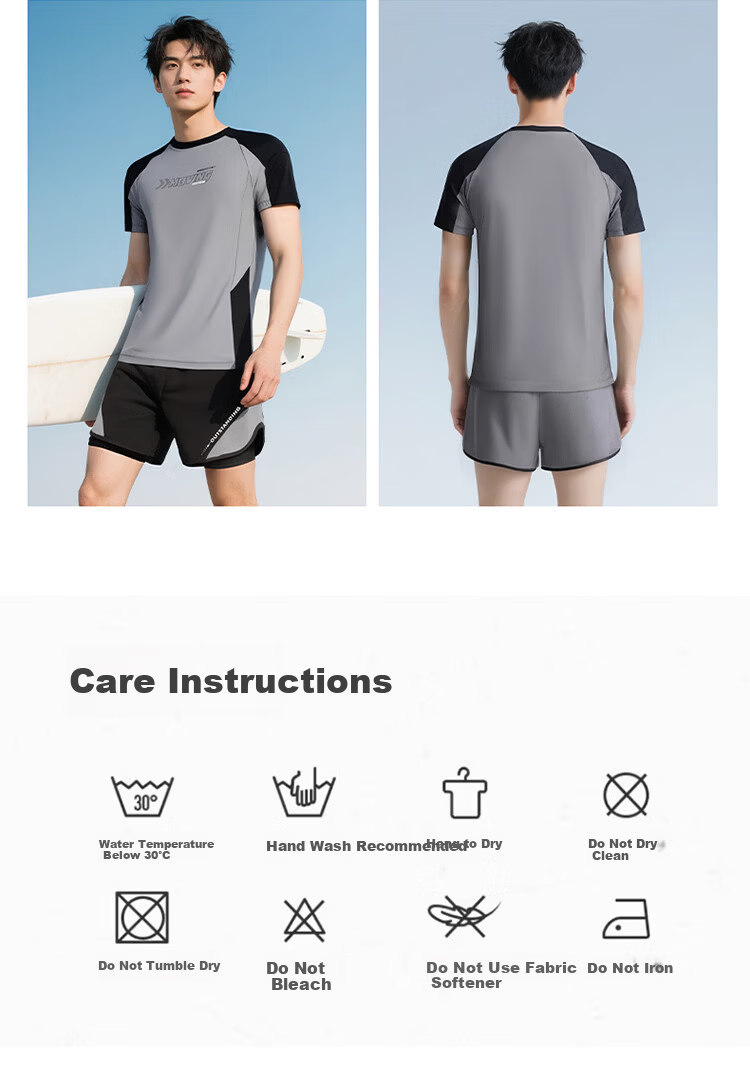 Warrior Youth Swimwear Boys Swim Trunks Set Adult Boys Hot Spring Swimming Suit 16131H1L Gray 4XL 11