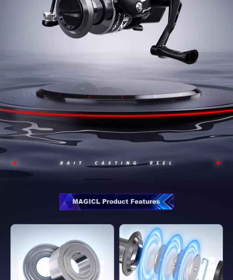 Handing Fishing Reel Spinning Reel Metal Long Cast Sea Rod Lure Rock Fishing Micro Fishing Reel 2nd Generation (Black) Model 6000 17