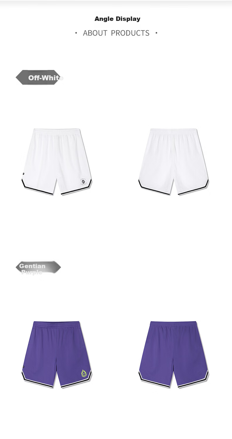 361° Men's Sports Shorts Spring Summer New Quick-Dry Basketball Five-Point Loose Printed Pants 652621702-1 26