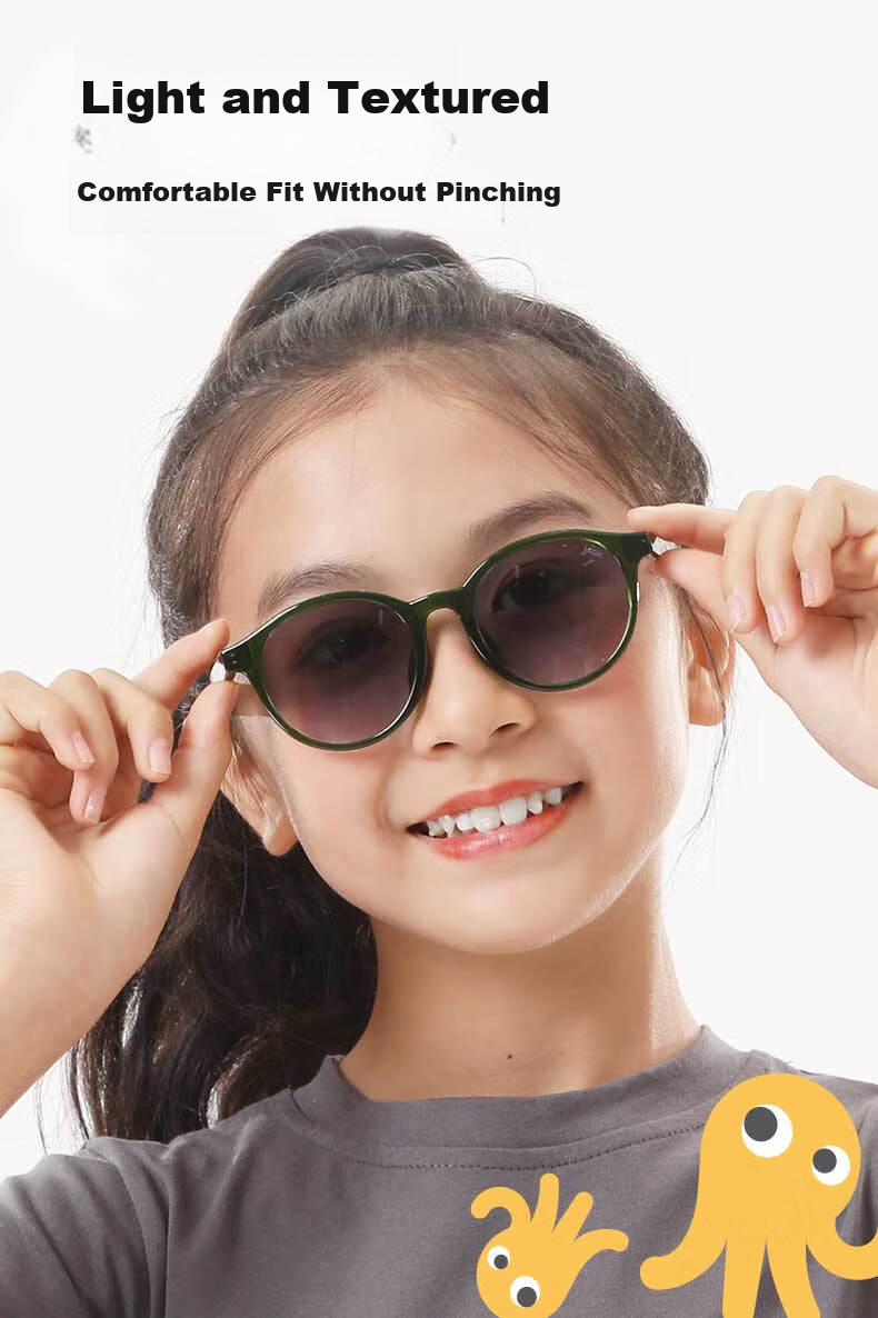LOOK Kids Sunglasses New Cute Small Round and Square Lightweight TR UV Protection Sunglasses Back to School Christmas Gift for Friends 1