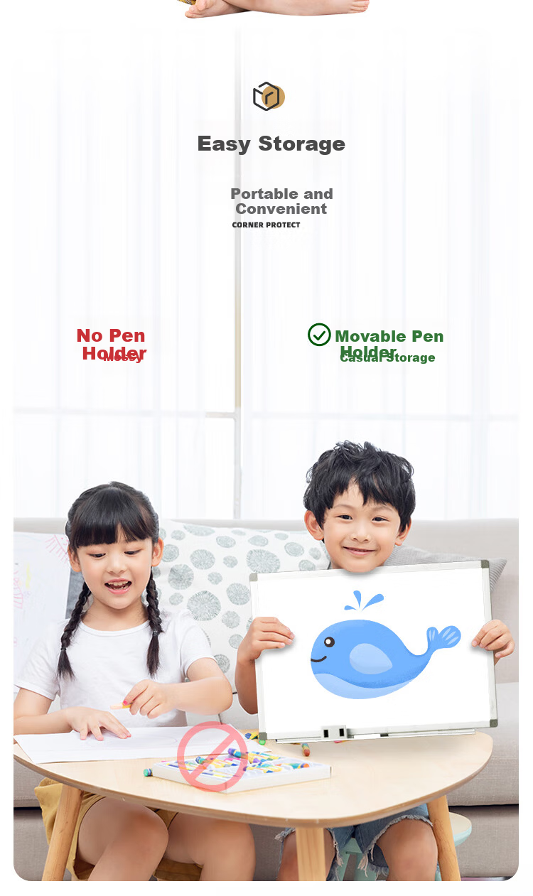 Bibiniu 90*120cm Hanging Green Board, Magnetic Chalkboard, Student Whiteboard, Teaching Writing Board, BBND-G90120 7