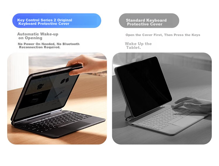 Baseus [2026 Upgrade] iPad Magic Keyboard Protective Case Integrated for iPad Air 8/7/6 13-inch / Pro 2022-2023 12.9-inch 10